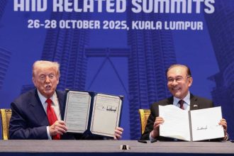 الرئیسان الامریکي والمالیزي