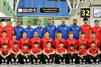 وفدُ منتخب الناشئين يغادرُ إلى الدوحة للمشاركةِ في بطولةِ كأس الخليج